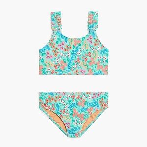 Crewcuts Girls' ruffle-strap swimsuit 2 piece Set
